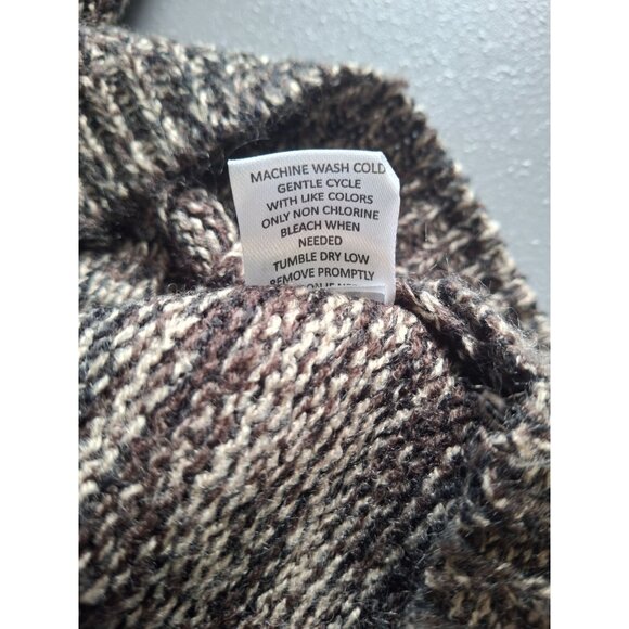 Jason Maxwell Sweater Marled Knit Small Brown Pullover Cozy Chic Layering Fall - Picture 6 of 9